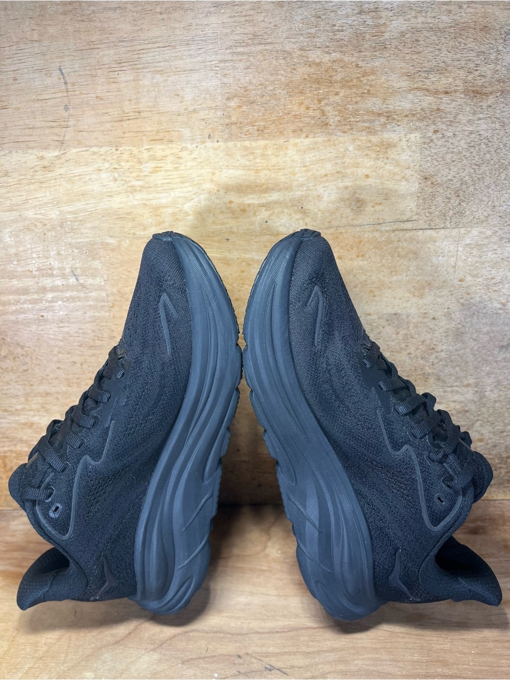 NEW Hoka One One Clifton 10 Womens Size 6.5 Running Shoes Sneakers Triple Black - Picture 6 of 10